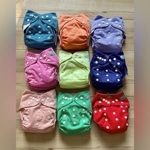 ALVABABY Reusable Cloth Pocket Diapers with 3-Layer Microfiber Inserts